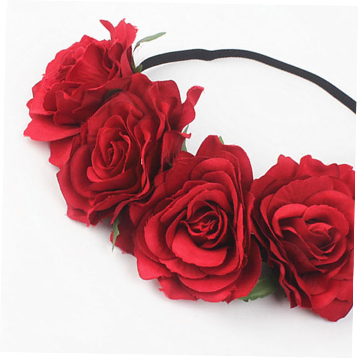 Ipetboom 3piezas Diadema Floral De Rosa Diseño Elegante Para Bodas y Fiestas Adorno Para Fotografía Tocado Para Eventos Rojo