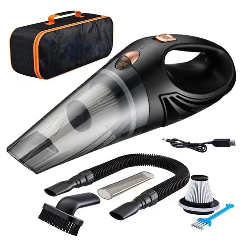 CTRLZS Cordless Rechargeable Car Household Vacuum Cleaner High Power Vacuum Cleaner Portable Handheld Vacuum Cleaner Black