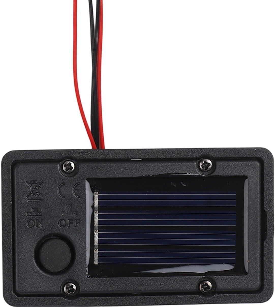 2 Pack Solar Light Replacement Tops with LED Bulbs, Black Lantern Lids Garden Pathway, 40x70mm Auto Off Outdoor Decor