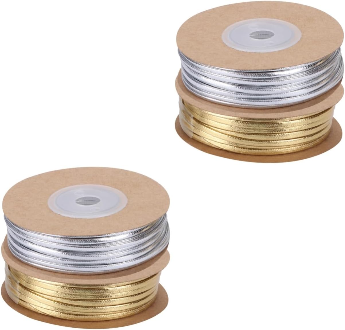 Lurrose 4pcs Round Leather Necklace Cord Stretchy String for Bracelets Craft Kit Yarn for Jewelry