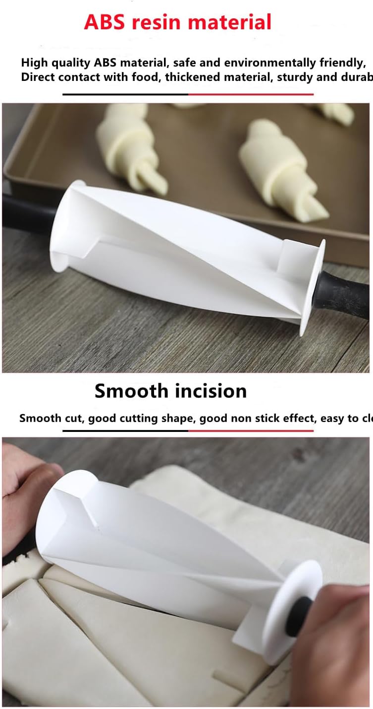 Croissant Bread Dough Cutter Rolling Pin Pastry Baking Roller Home Kitchen Tools