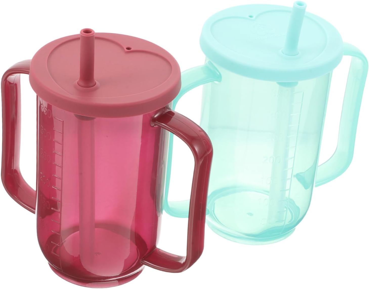 ORFOFE 2pcs Dysphagia Cups for Elderly Adults with Leak-resistant Design and Ergonomic Handles Adaptive Feeding Mugs with Regulated Flow Spouts for Bedridden and Disabled Patients