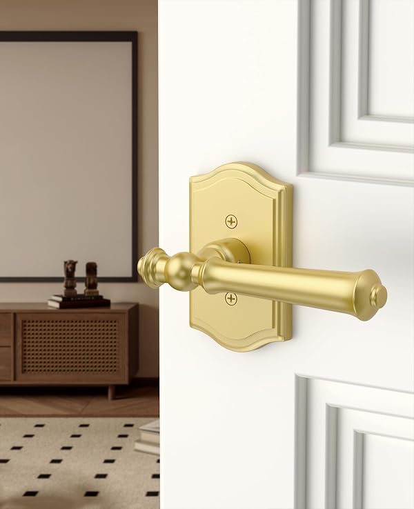 Asidrama 2 Pack Brushed Gold Dummy Interior Door Handles by Asidrama - Used condition - Image 2