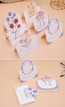 Amazon | moin moin メッセージ カード 花束 6種 42枚 大量 徳用