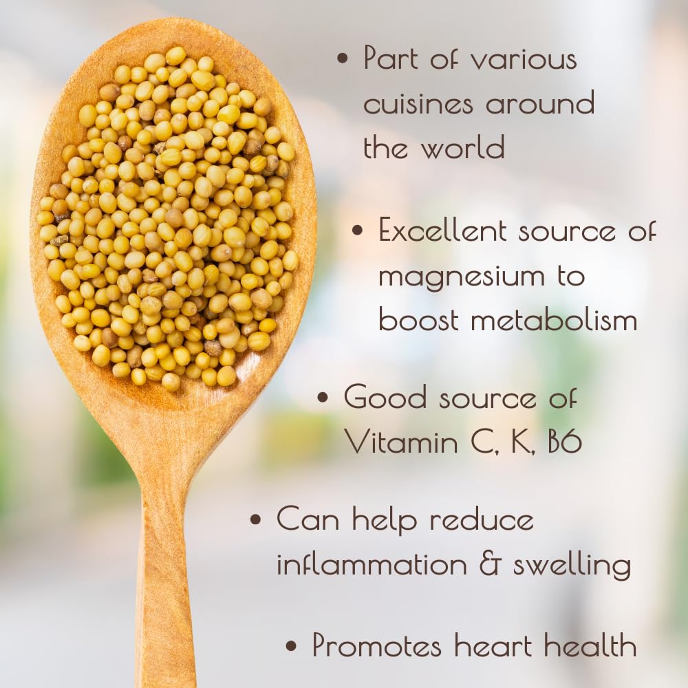 Darsa Organics Yellow Mustard Seed – 5.3oz USDA Organic, Non-GMO, Kosher, Gluten-Free – Perfect for Pickling, Cooking, Sauces, Curries, Marinades, and Flavoring with Authentic Indian Spice image 5