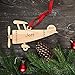 Airplane Ornament Personalized Baby's First Christmas 2024 Wood Handmade