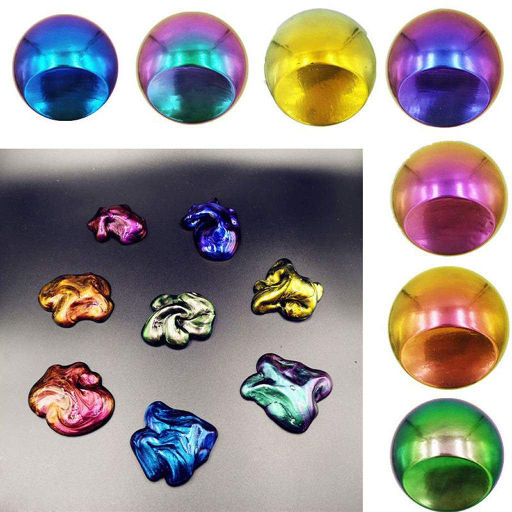 SOFEA 9 Piezas Camaleones Pigmento Perlado Resina epoxi Brillo mágico Polvo descolorado
