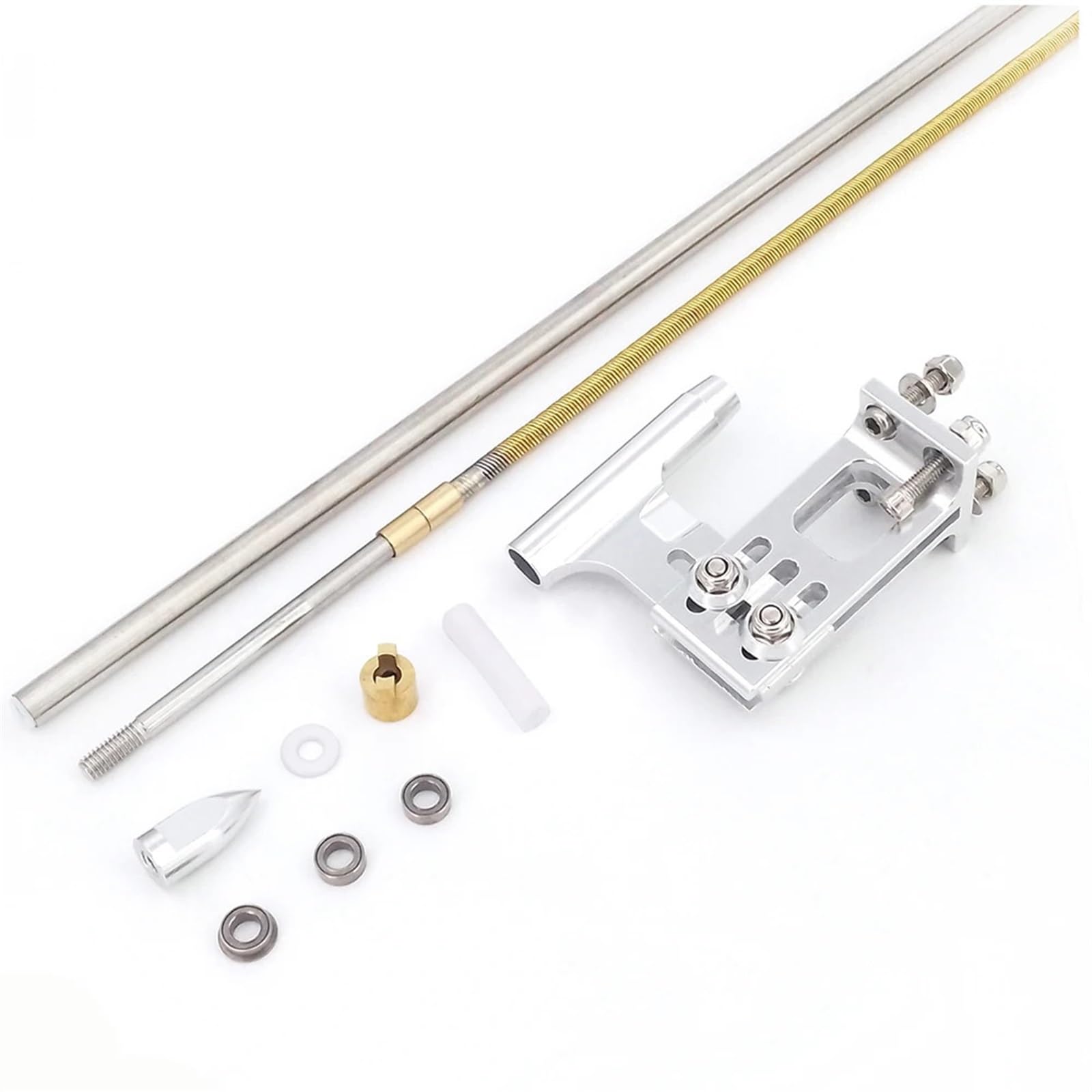 Albero Di Trasmissione Flessibile For Barca RC Cuscinetto Da 4 Mm Staffa For Puntone Albero Destro Sinistro 400 Mm For Motoscafo RC(1set Left Hand)