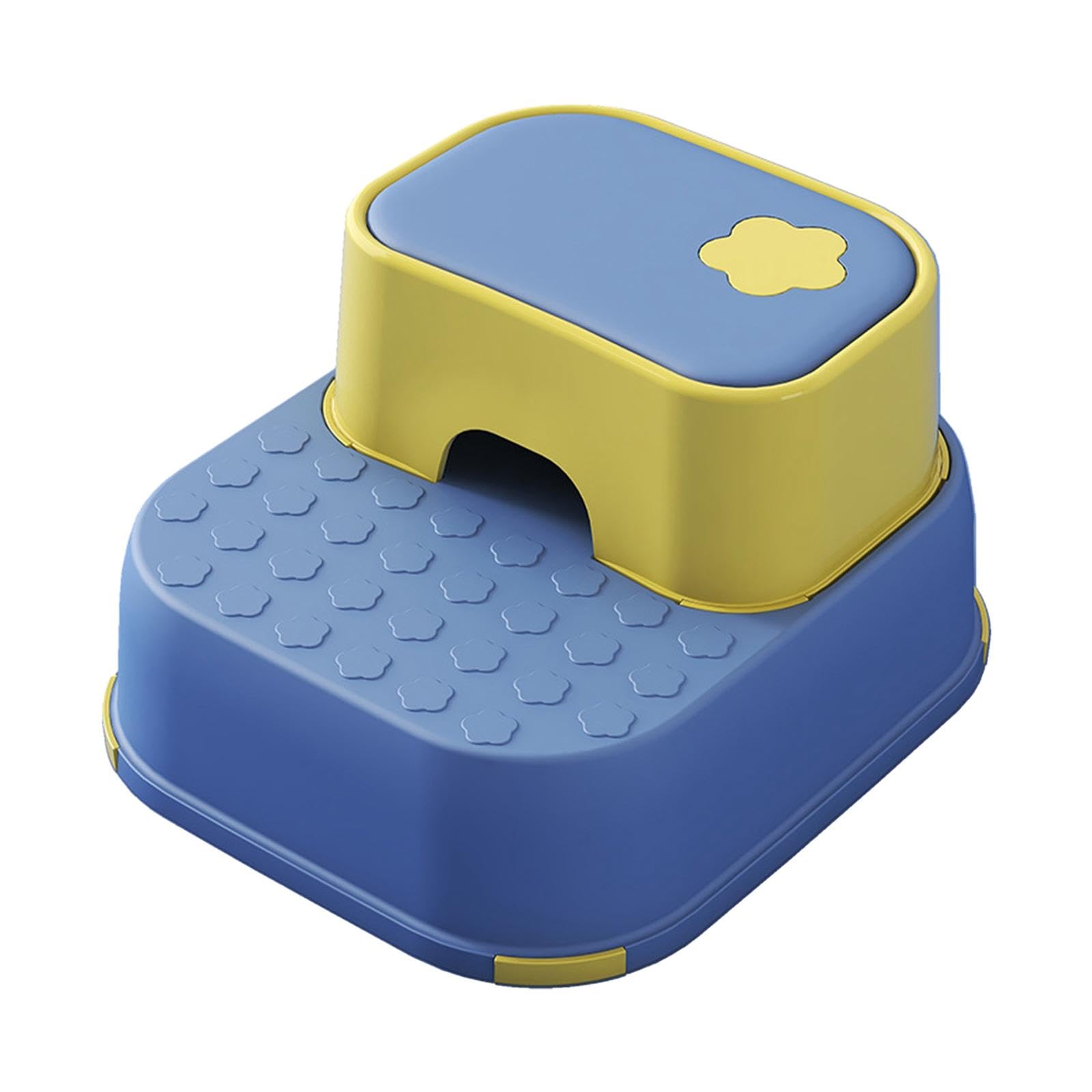 Marchepied pour pot d'enfant escabeau double marche bleu B