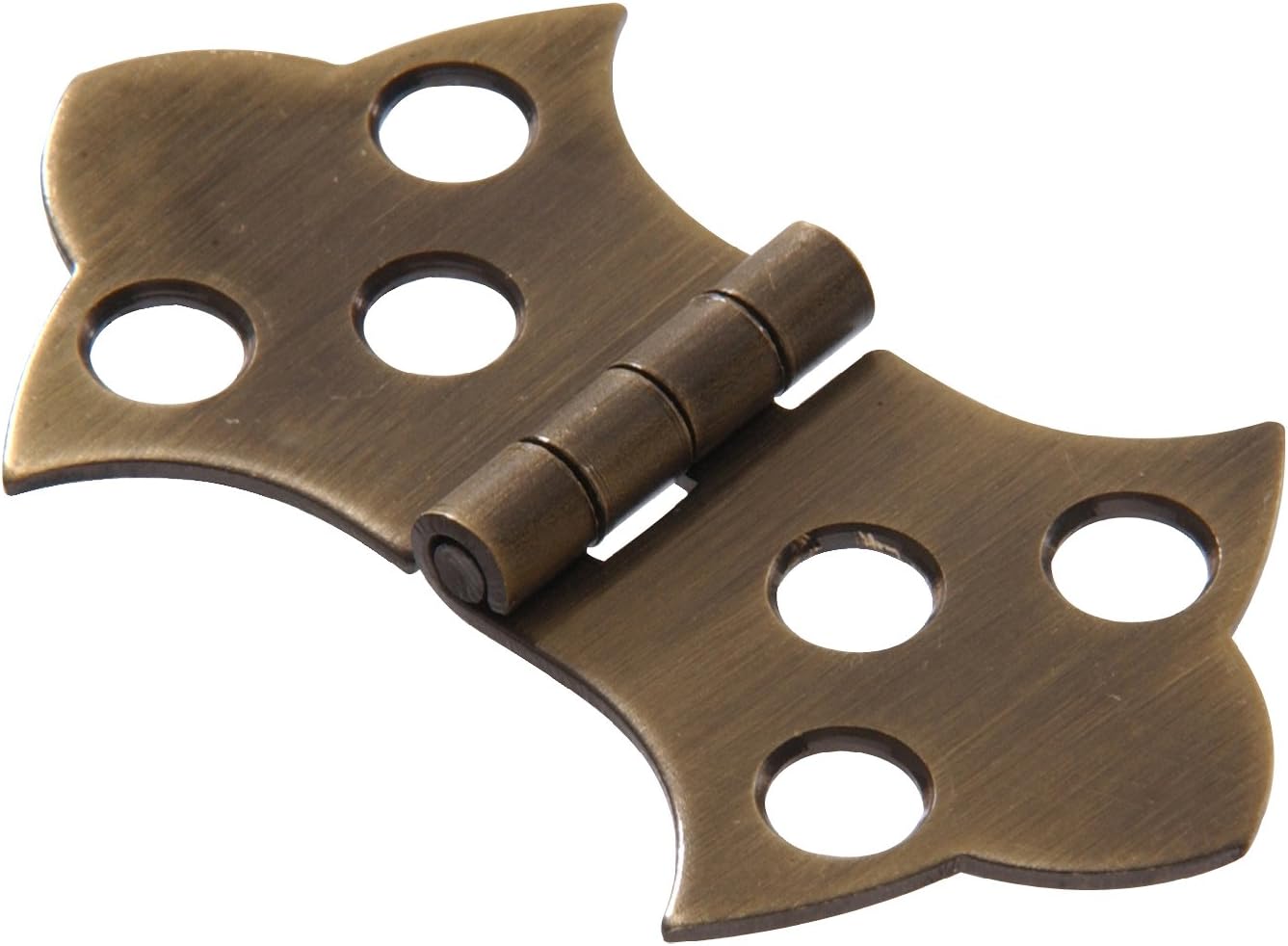 The Hillman Group 851591 1-11/16 x 3-1/16-Inch Solid Brass Decorative Hinge, Antique, Brass Finish