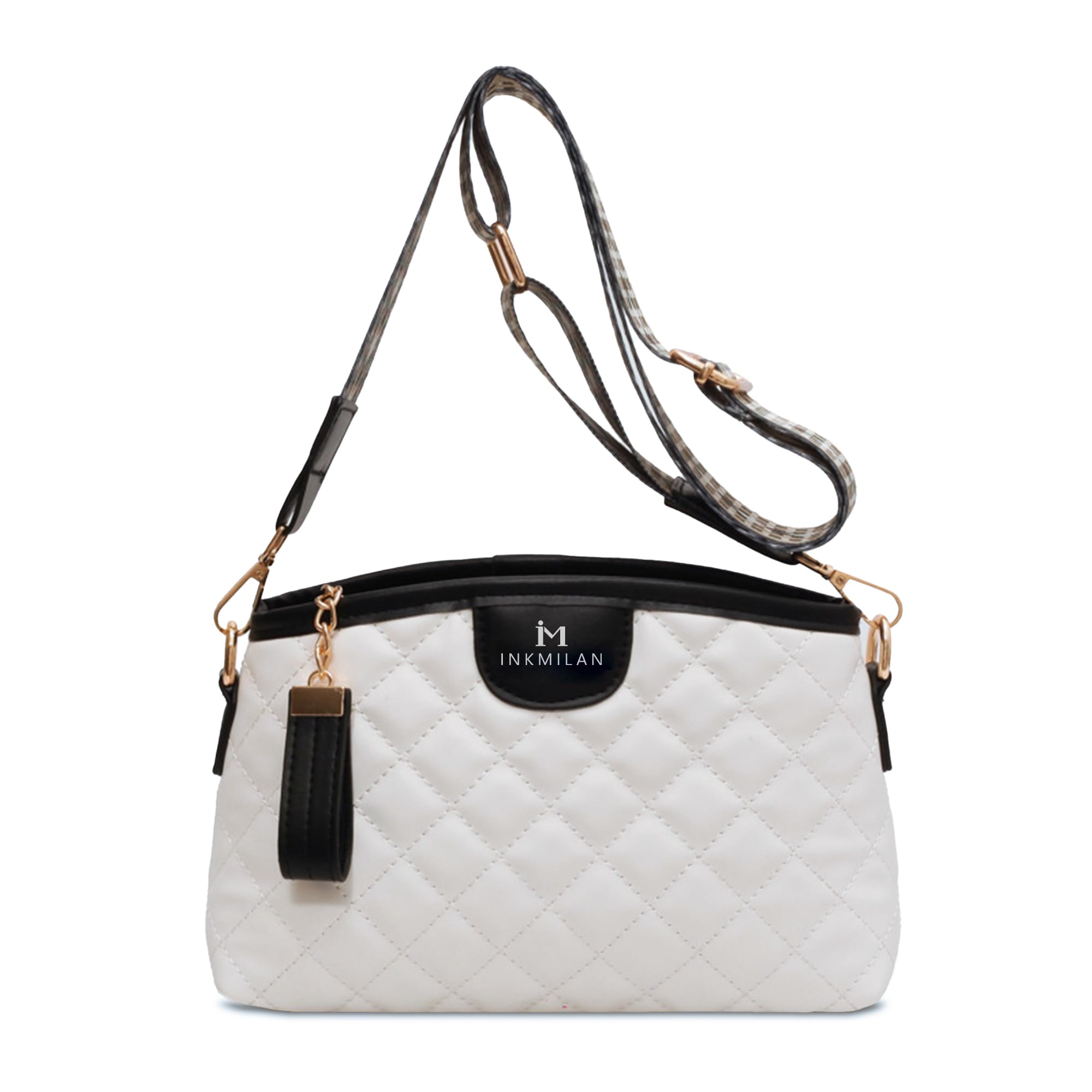 INKMILAN Retro Bucket Bag PU Leather Stylish Crossbody Women Sling Bag With Detachable Strap For Ladies