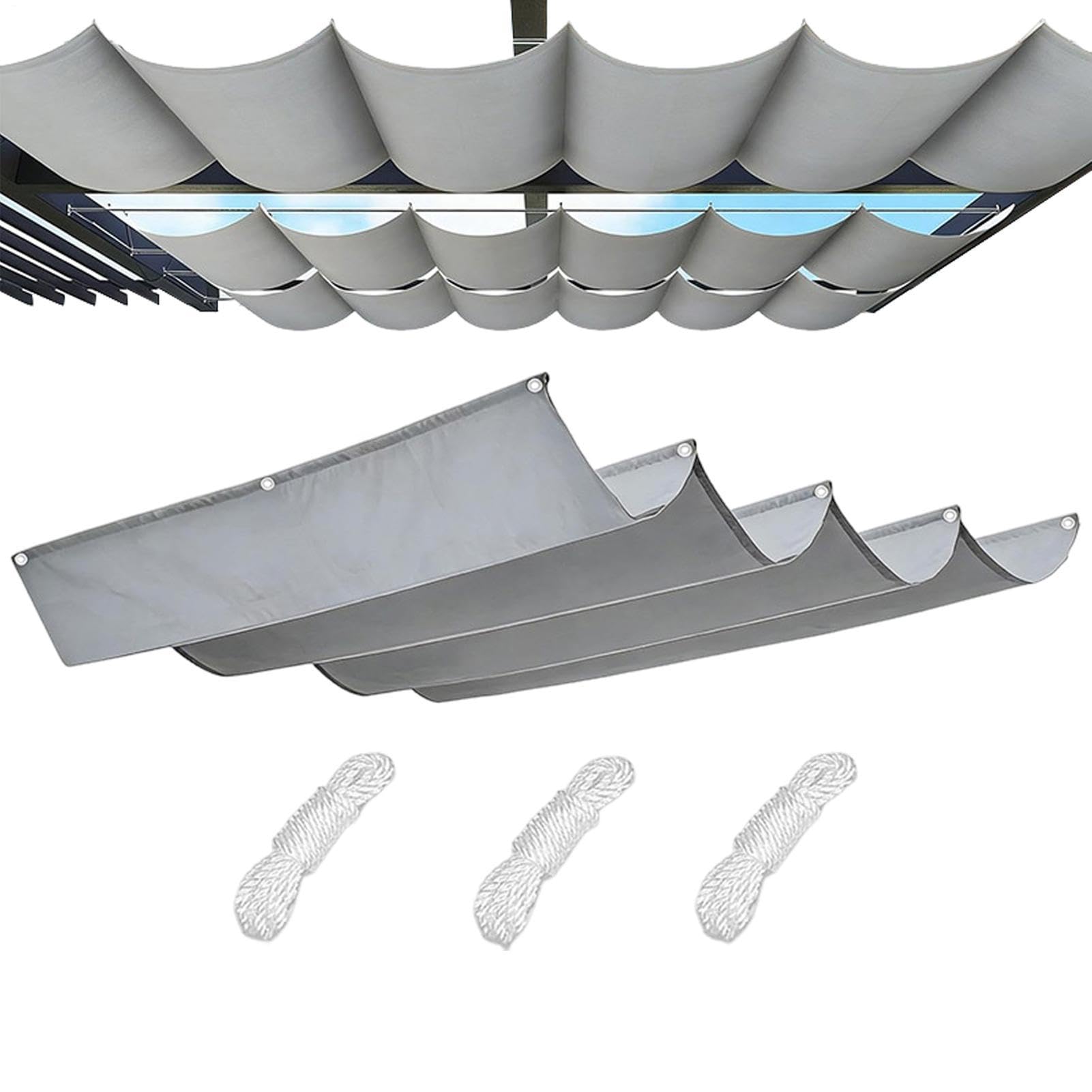 Toldo de sombra solar retráctil y resistente al agua para patio exterior