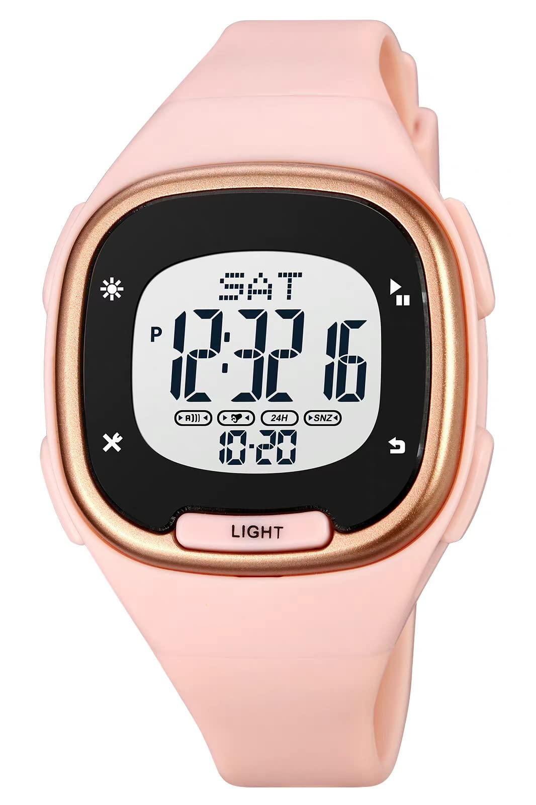 findtimeLadies Sports Watches Digital Watches for Women with Waterproof Stopwatch 30M Waterproof Week Date Alarm LED Back Light Calendar Silicone Straps Gift for Girls Women