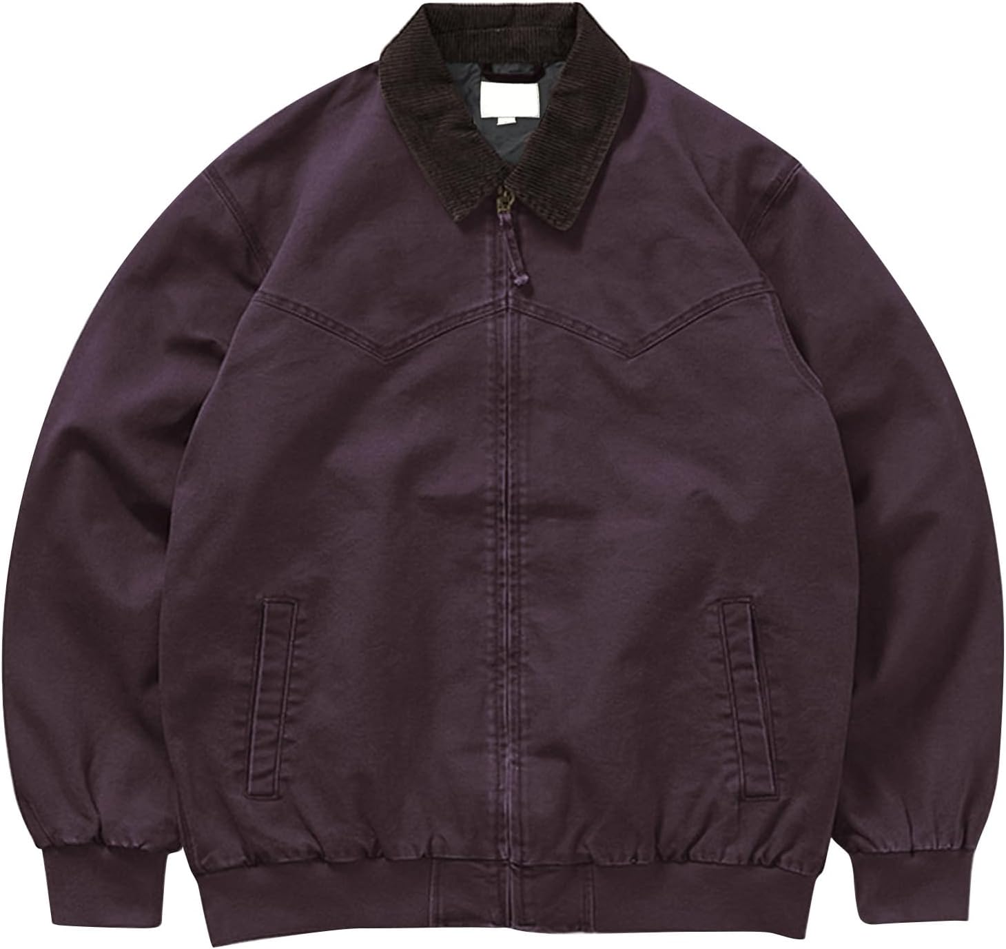 Men's Casual Quilted Cotton Jacket Cargo Corduroy Collar Jackets Work Shacket With Pockets For Fall Winter, M-3XL