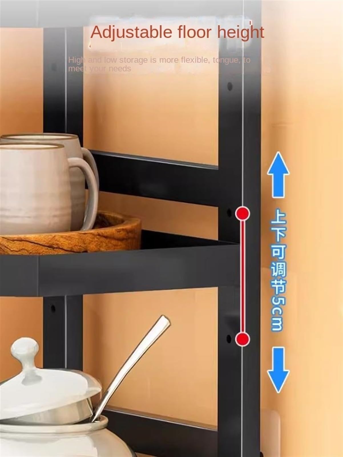 Scaffale ad Angolo, Scaffale Angolare A 6 Ripiani In Acciaio Al Carbonio Per Pentole Da Cucina, Supporto Per Cucina, Bagno, Soggiorno Scaffale Multiuso Portavasi
