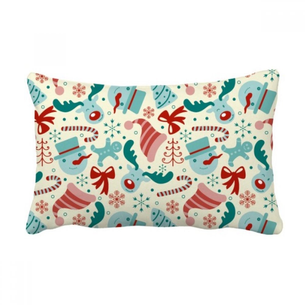 Coussin lombaire Arbre Abstrait Joyeux Noël multicolore pour canapé 40x60 cm