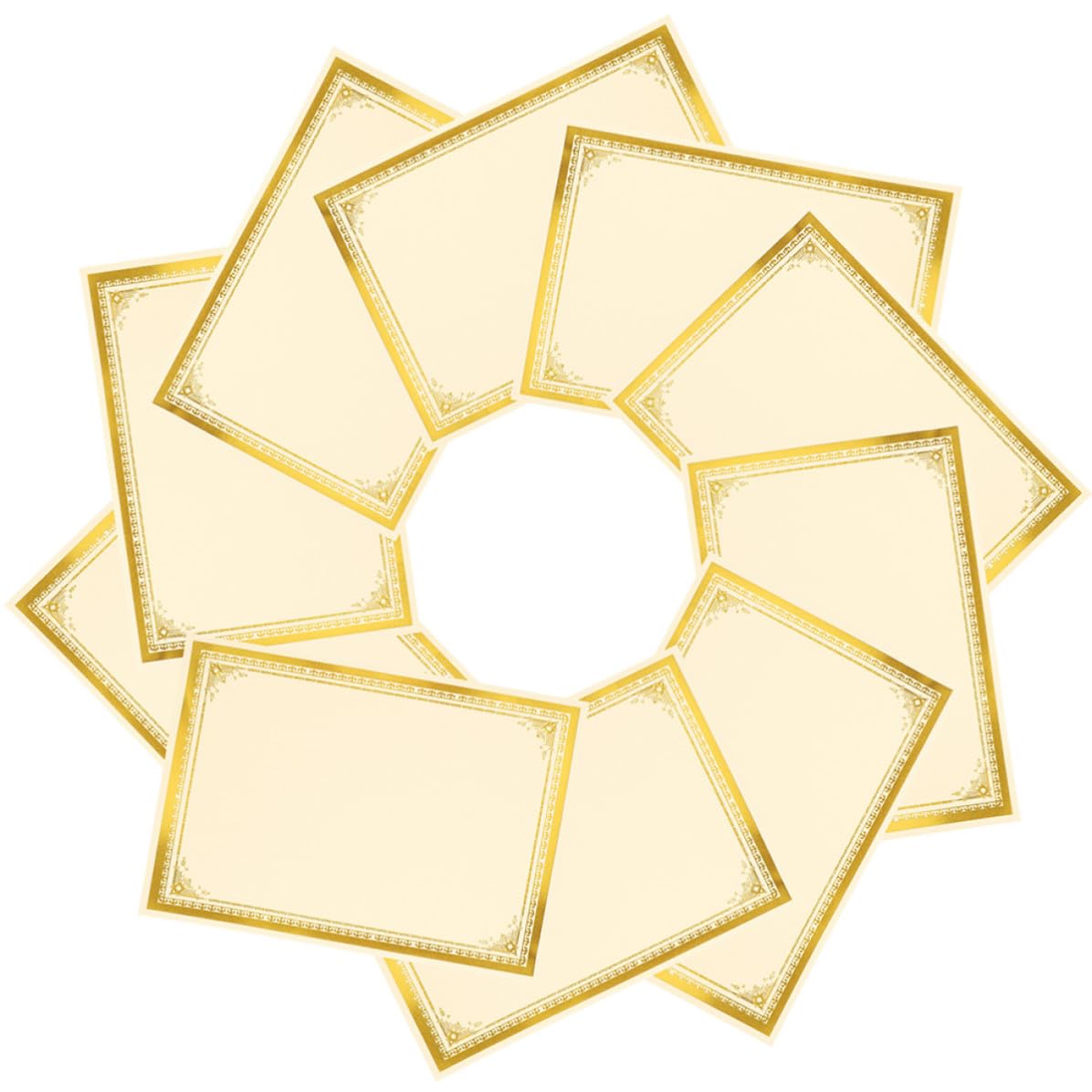35 Blatt Urkundenpapier mit Goldener Prägung Glattes A4 Blanko Zertifikatspapier für Abschluss und Anwesenheit Elegantes Design aus Papier