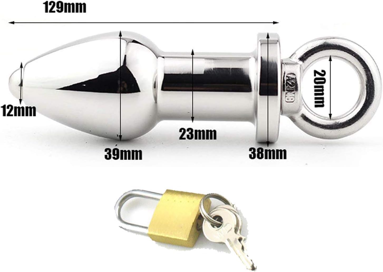 Menottes en métal et plug anal avec serrure - Kit de retenue de bondage - SM extrême - verrouillable - Fétichisme des esclaves de torture - Jouet sexuel érotique flirtant