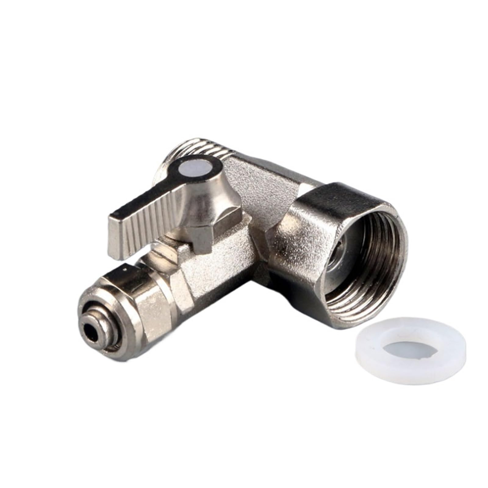Aarterzza Women's One Color 1/2" /Male Thread 3/8"Tube Zinc Alloy Ball Valve Ro Water Purifier Adapter Garden Water Tap Connector Hardware Accessories