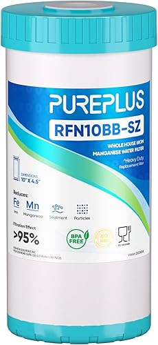 PUREPLUS Cartucho de repuesto para filtro de agua RFN10BB-SZ de 10 x 4.5 pulgadas, para toda la casa, 1 paquete