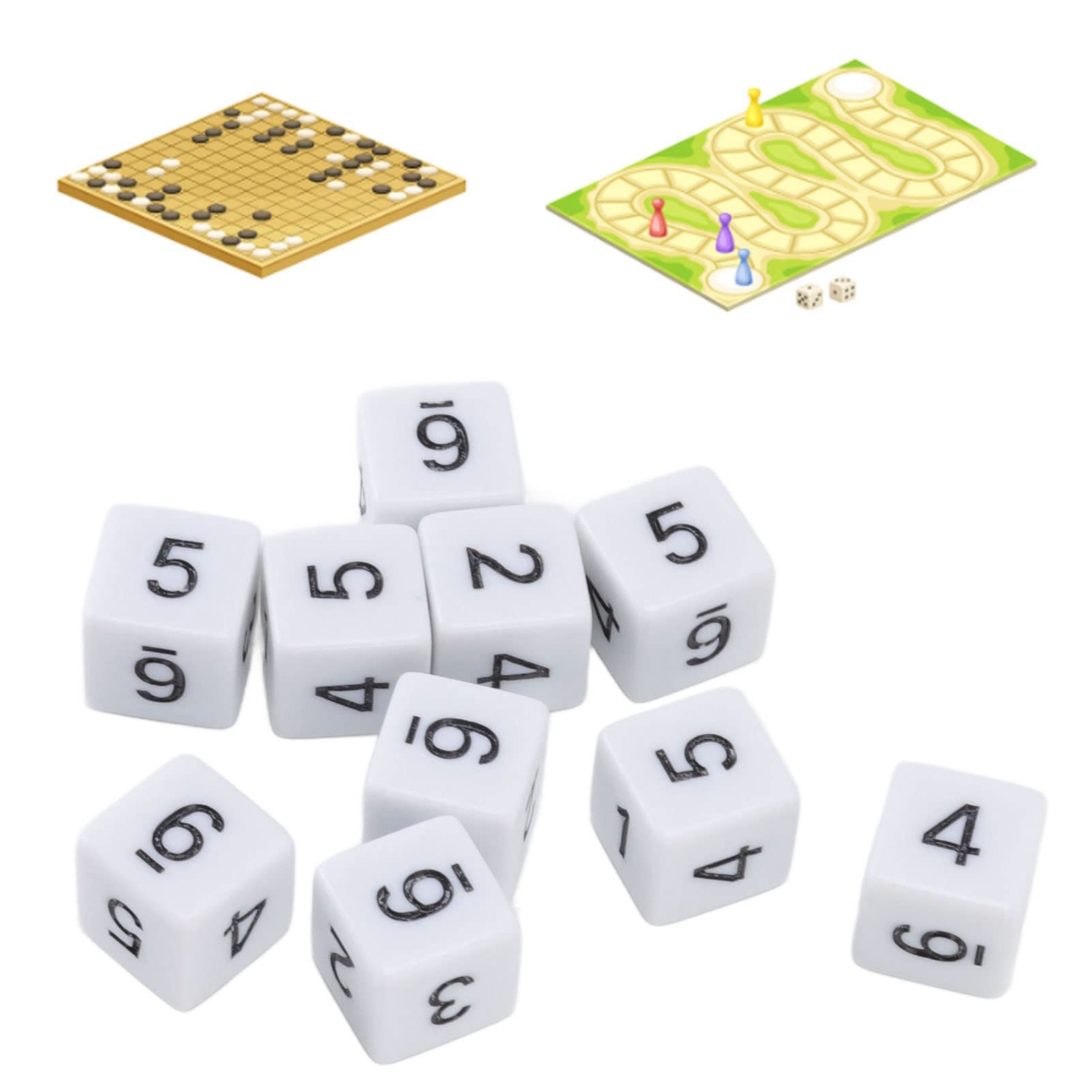 20 Pcs Dés Six Faces 16mm Avec Chiffres Dés Multifonctions En Plastique Pour Jeu De Soci T Jouet Bar Maison