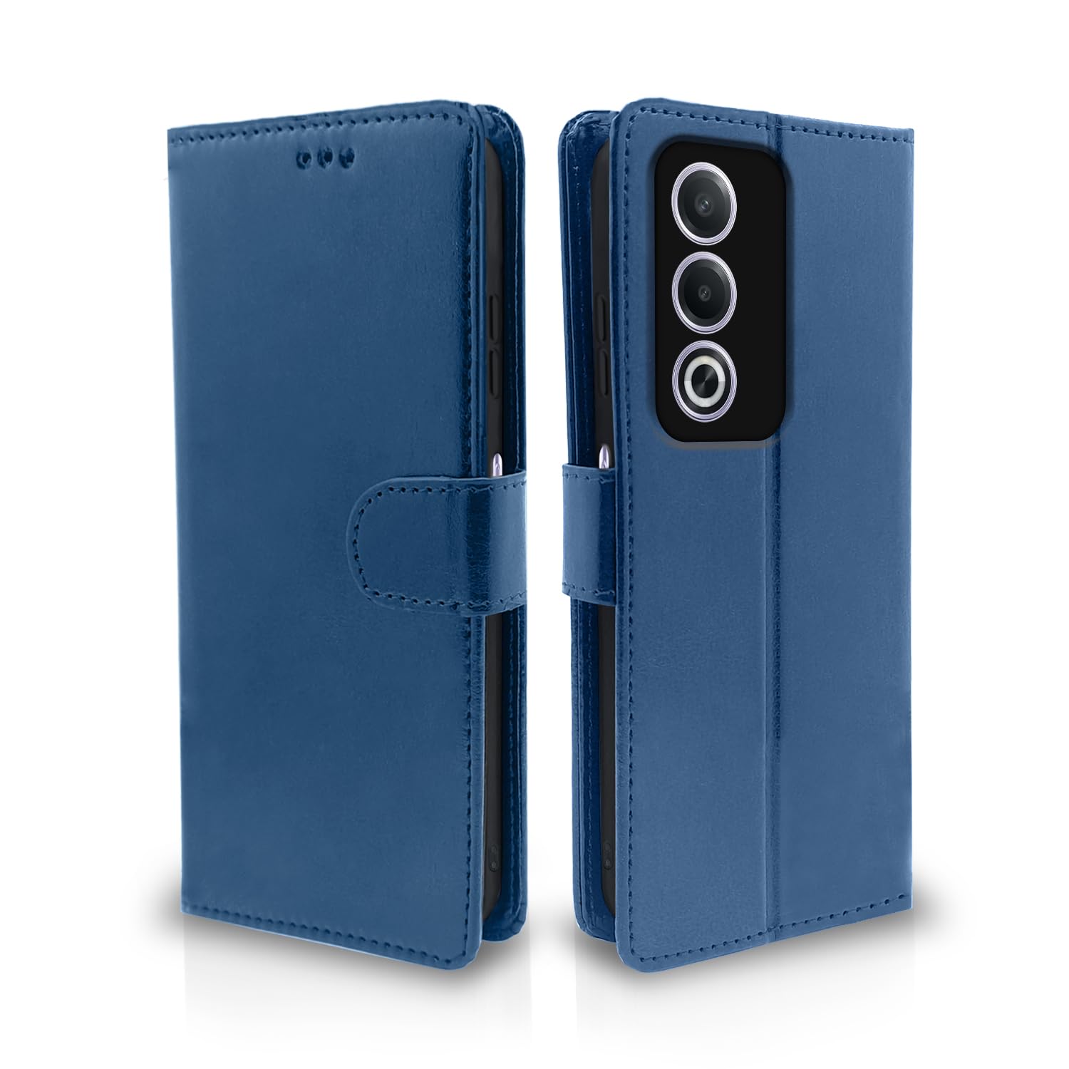 Pikkme Flip Cover Leather Finish | Inside TPU with Card Pockets | Wallet Stand and Shock Proof | Complete Protection Flip Case for Oppo A3 Pro 5G (Blue) (B0D8FVKQP2) Amazon Price History, Amazon Price Tracker