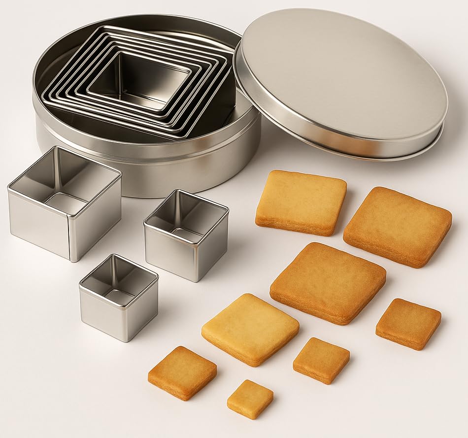 Graziano Cortador de pasta de acero cuadrado 6 unidades – 200 g