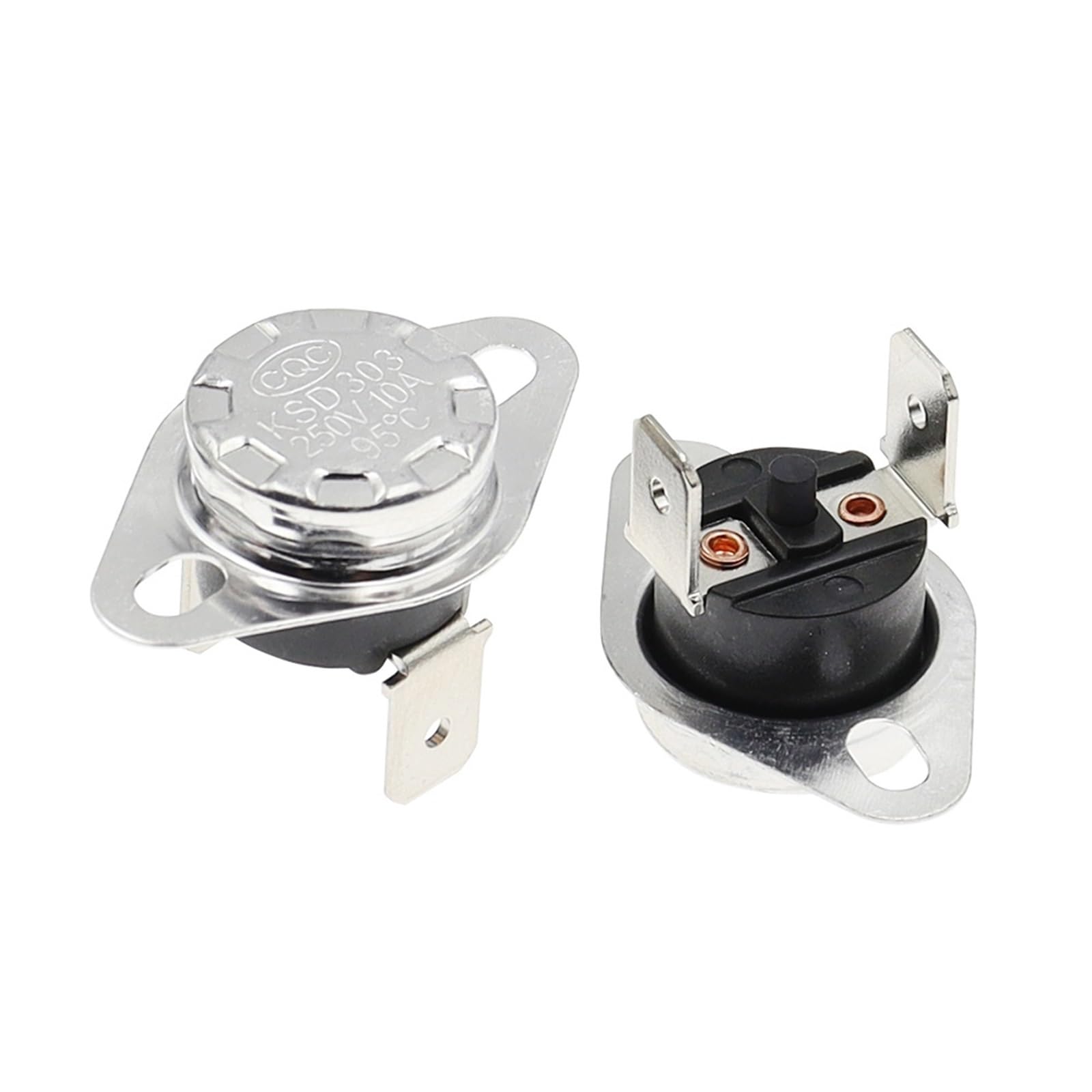 Thermostat à réinitialisation Manuelle, Interrupteur de température normalement fermé, contrôle de la température, KSD301 KSD303 10A 45 150 C degrés, 1 pièce (Color : 75C)