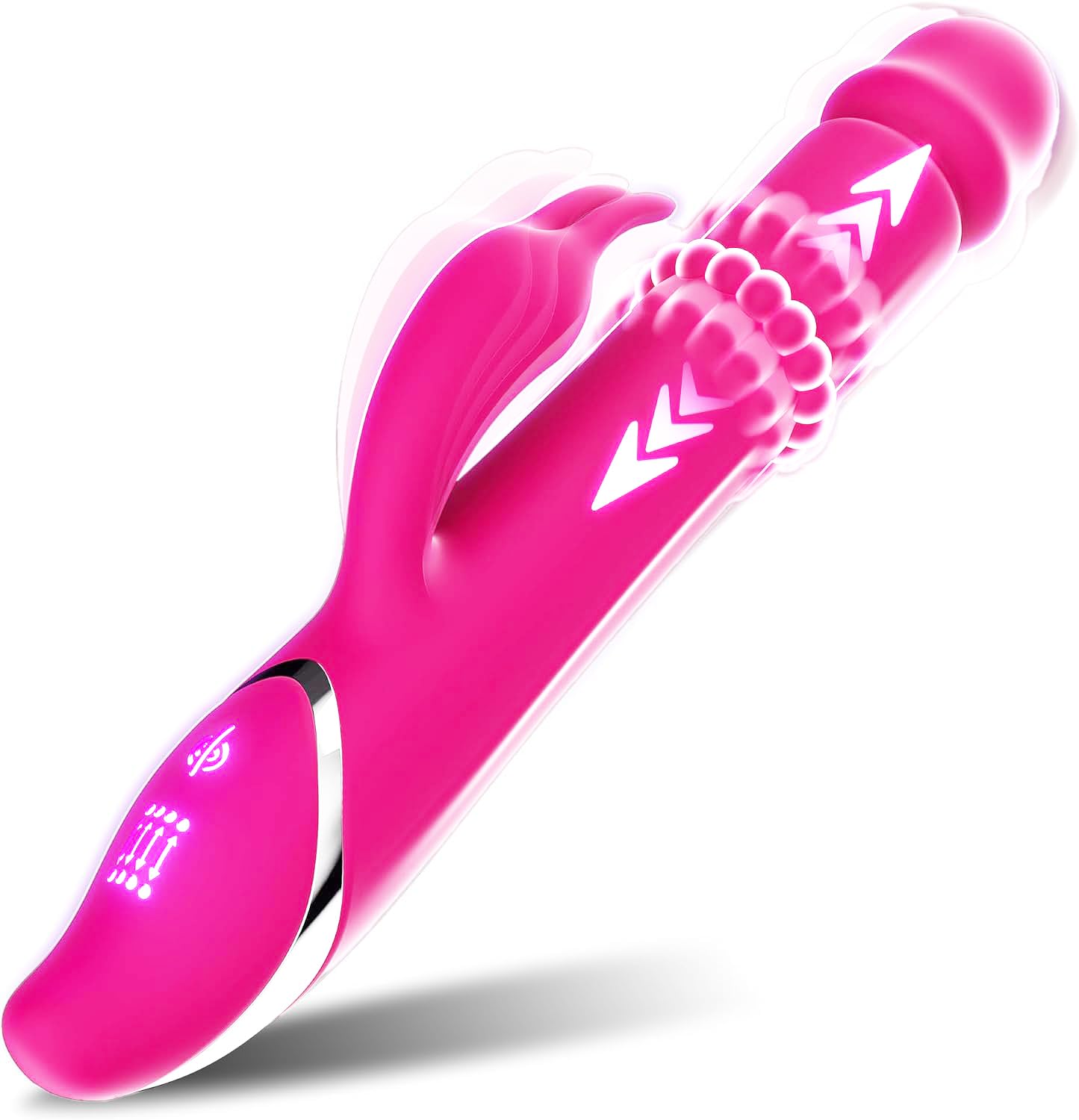 Sex Toys Dildo Vibratoreper donna, 3 In 1 Stimolatore Clitorideo Femminile Vibratori Punto G Squirting 7+7 Vibratore Rabbit Rolling Modalità, Dildo Realistico Anale Sex Toy Plug Analesex Toys Uomo
