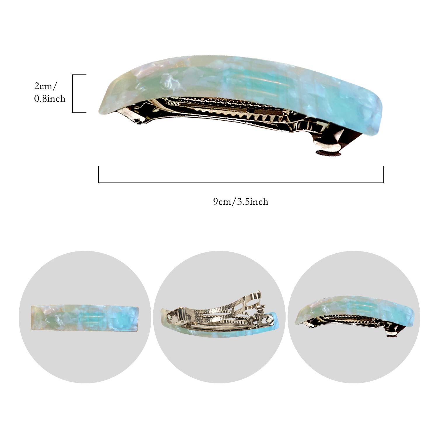 Amazon.com : ZYNERY 10 Pieces French Elegant Rectangle Hair