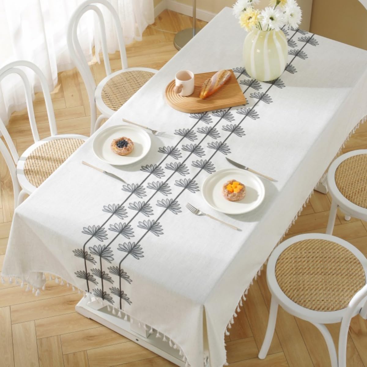 Nappe anti-taches et infroissable, anti-taches, facile d'entretien, lavable, anti-taches, pour cuisine, salle à manger, fête, restauration, 140 x 200 cm, couleur A