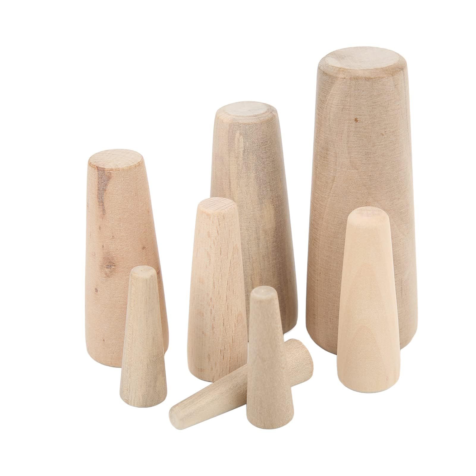 10Pcs Marine Thru-Hull Emergency Wood Plugs Kit - Tapered Conical Soft Wood Plugs for Boat, Yacht, Fishing Boat Leak Repair, Drain Stopper, Pocket