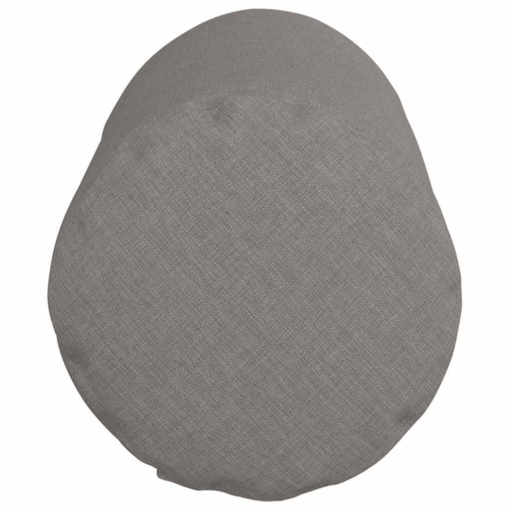Bolsterkissen 2 Stück, Taupe Stoff Ø 15 x 40 cm, mit abnehmbarem Bezug, weiche Polyesterfüllung für Sofa, Bett, Homeoffice, Bequeme Nackenrolle