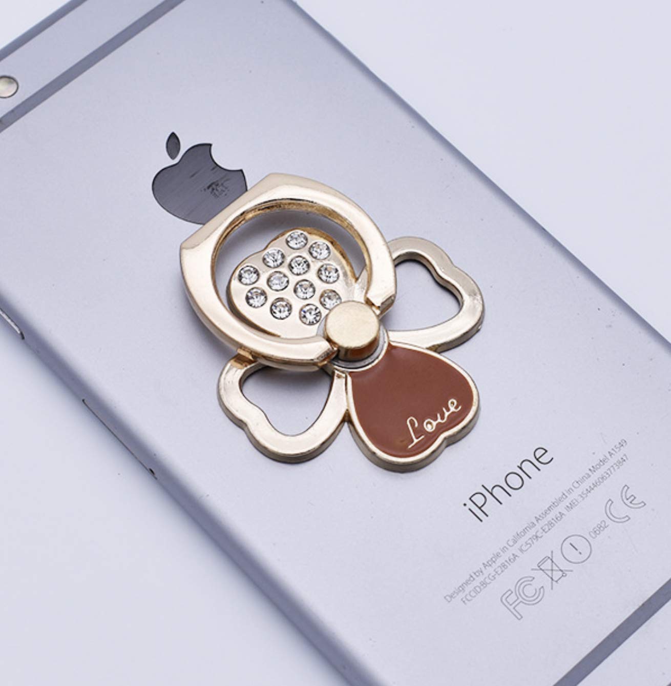 BeFunky Phone Ring 360 Degree Rotating Ring Grip Stand Anti Drop Finger Holder for iPhone iPad and All Mobile Phones (Love Rose Golden)-image-32