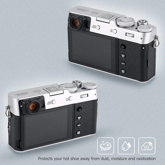 4PCS Camera Hot Shoe Cover Protector Cap for Fujifilm X-T30 III X-M5 XM5 X100VI XS20 XT5 X100V X100 XT4 XT3 XE5 XE4 XE3 GFX 100RF 50S II XH2 XH2S XT30II XT20 XT10 X100F X100T X100S X100F XPro3-Silver