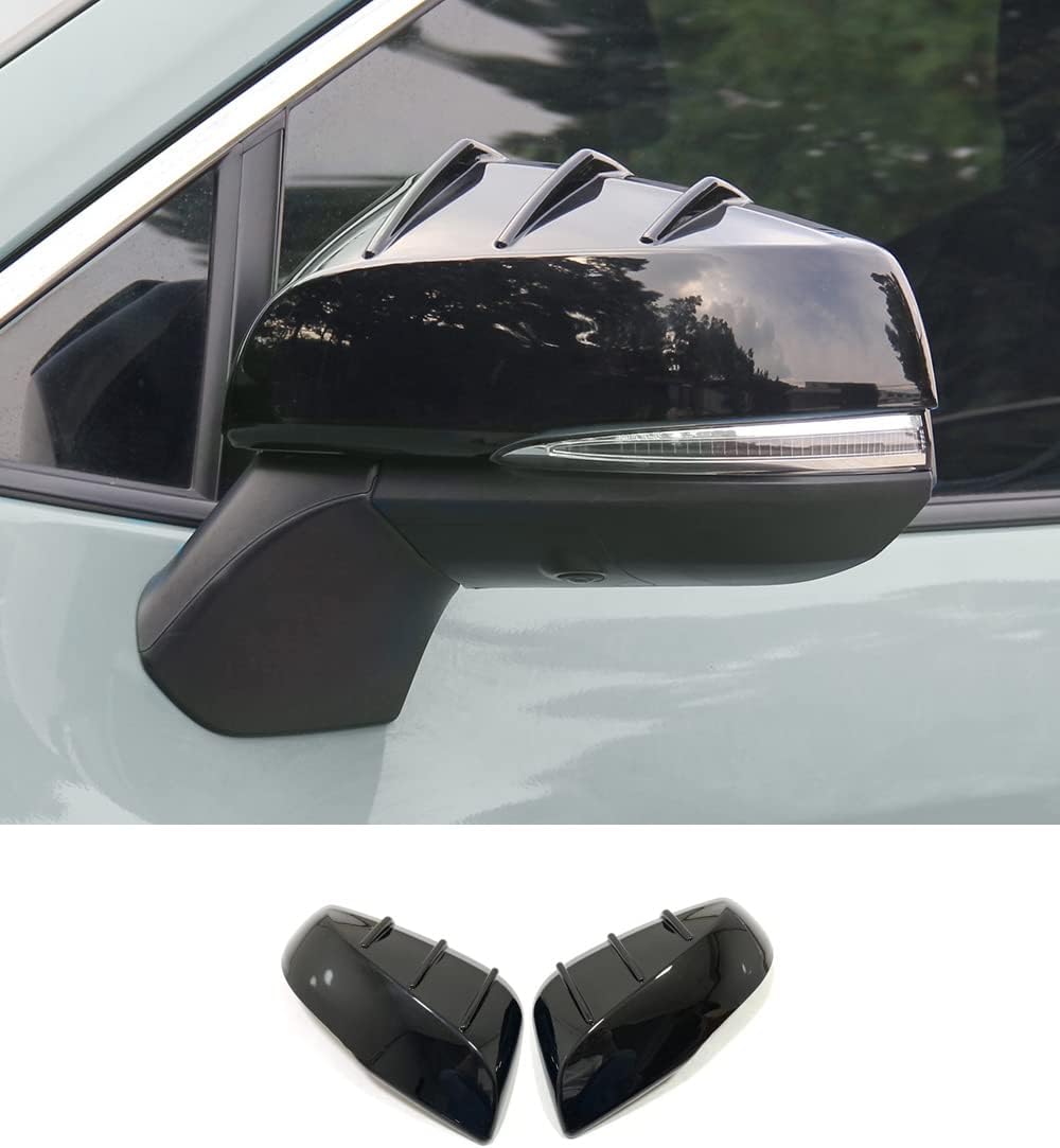ERIDANUS Auto Accessories Fit for Highlander 2025 2024 2023 2022 2021 2020 RAV4 2023 2022 2021 2020 2019 Sienna 2021 2022 Exterior Side Rearview Mirror Cover Trim (Glossy Black) ABS 2 PCS