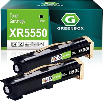 GREENBOX Compatible 5550 High Yield Toner Cartridge Replacement for Xerox 5550 106R01294 for 5550 Printer 35,000 Pages, 2 Black