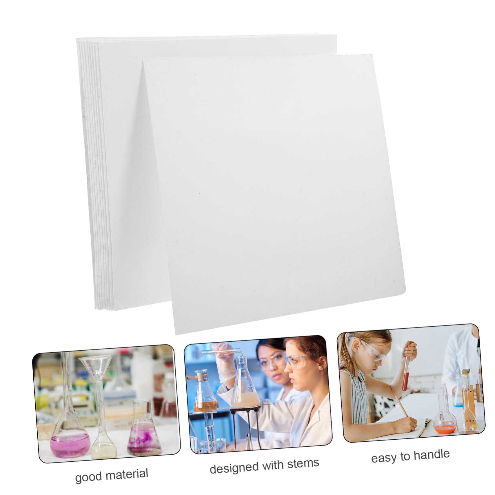 Carta da Filtro Olio Grande 30x30 Cm 10 Pezzi in Carta Bianca | Alta Assorbenza, Filtrazione ad Alta Efficienza, Uso Industriale e Laboratorio