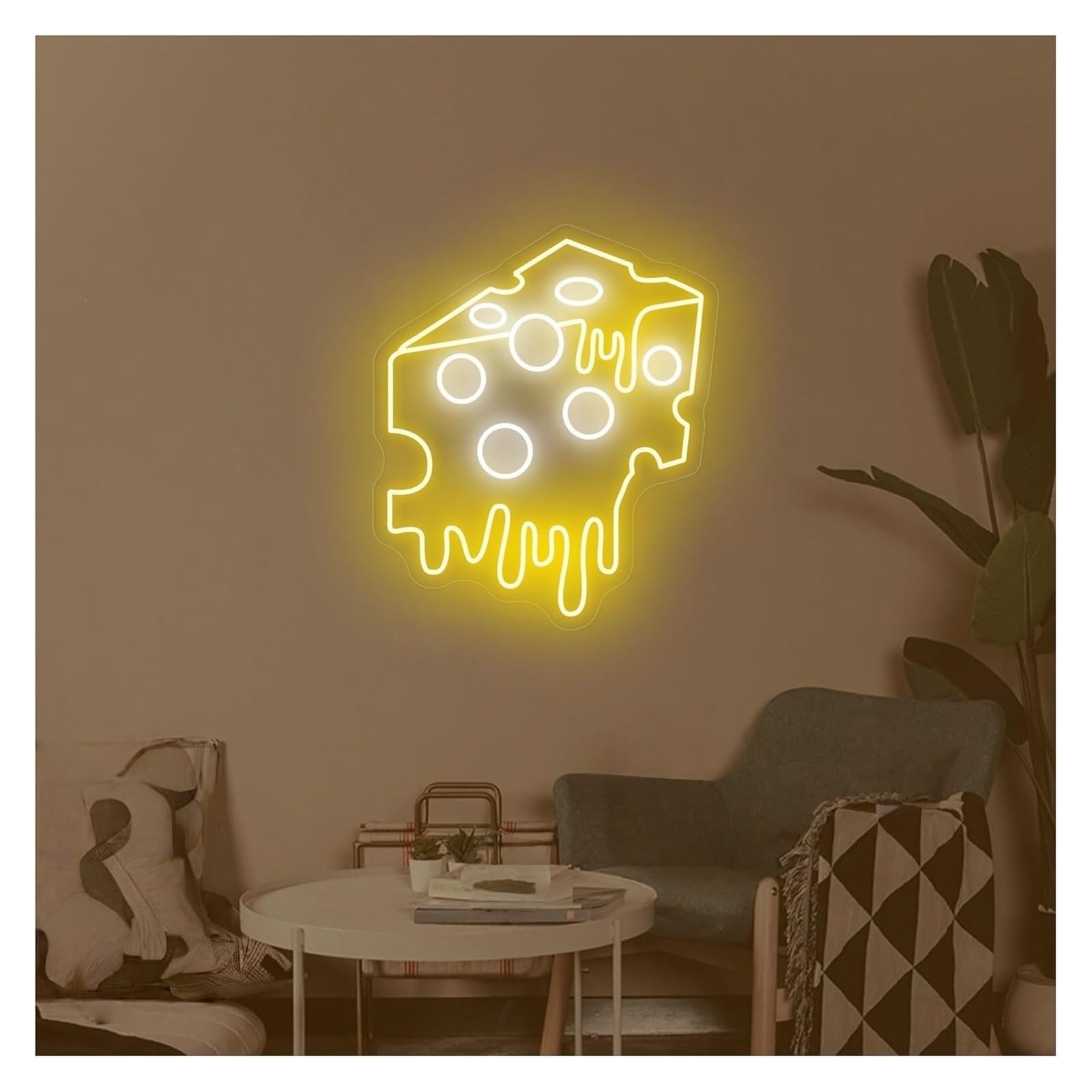 Zynther Neon lamp Neon Signs Decor Sign Melting Cheese
