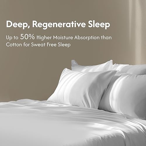 Miniatura 6 de Sábanas de viscosa tamaño matrimonial, 100% viscosa orgánica, lujosamente suaves, refrescantes para personas que duermen con calor, bolsillos
