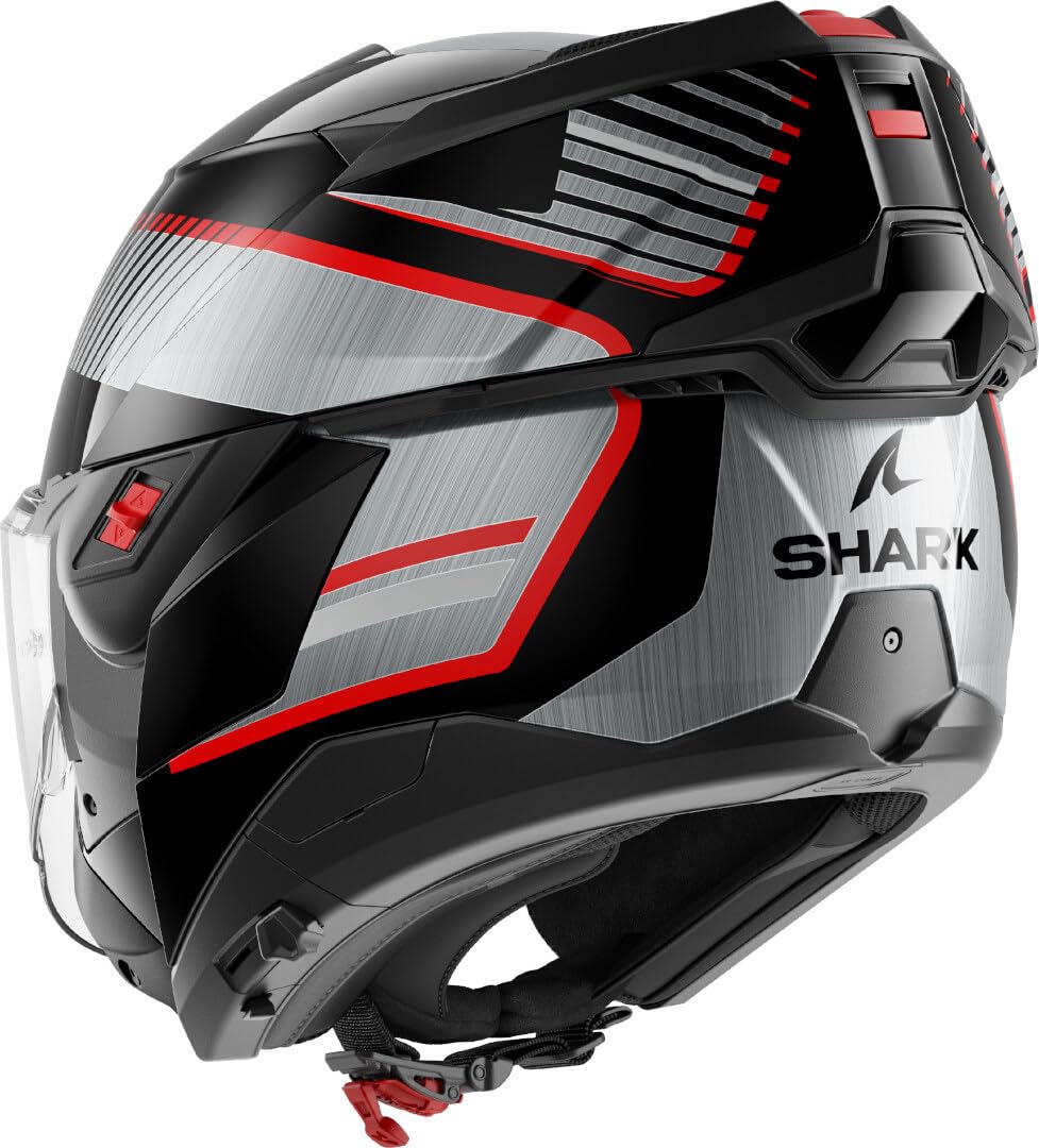 SHARK, Casco Moto Modular OXO SIKTER Black Chrome Silver Kus