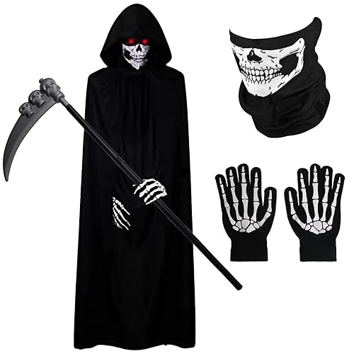 Xplanet Grim Reaper Costume Horror Death Robe Halloween Reaper Costume
