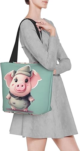 Miniatura 9 de Breaux Lindas bolsas de cerdo, bolsas de mano con estampados, bolsas de compras reutilizables, bolsas de comestibles para mujeres y niñas