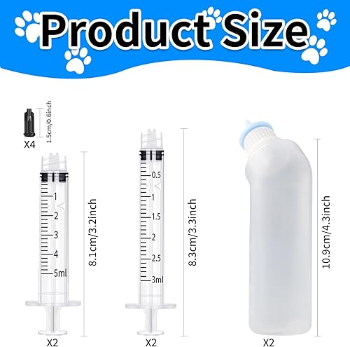 Miniatura 2 de Pezón de silicona azul para alimentación de mascotas con biberón para gatitos, ardillas, gatitos recién nacidos, cachorros, gatos u otras mascotas