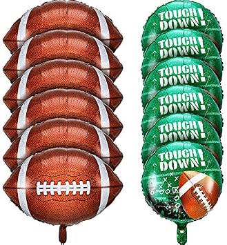 Sumind 6 Pcs Jumbo Football Balloons Pack Party Decorations Game Day