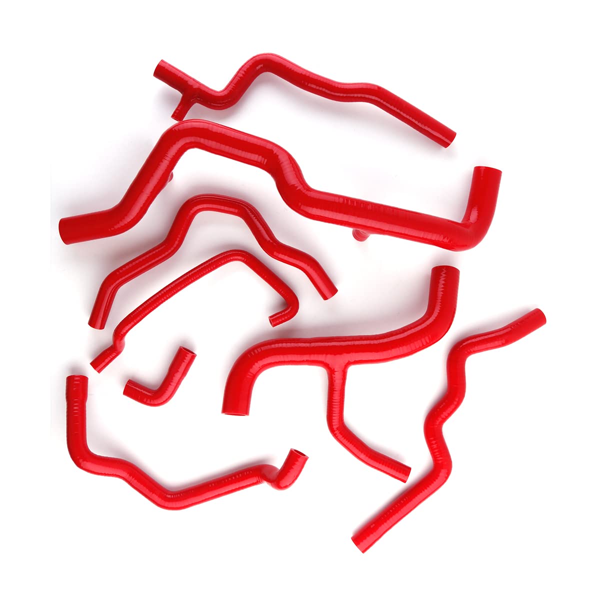 Kit de tuyau de refroidissement en silicone pour radiateur Renault Clio 3/III RS Clio RS 197/200 2.0L 16V (rouge)