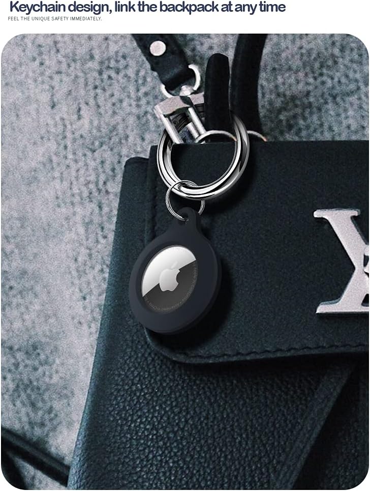 tukellen for airtag case key finder keychainanti scratch protective skin cover with key chain pink