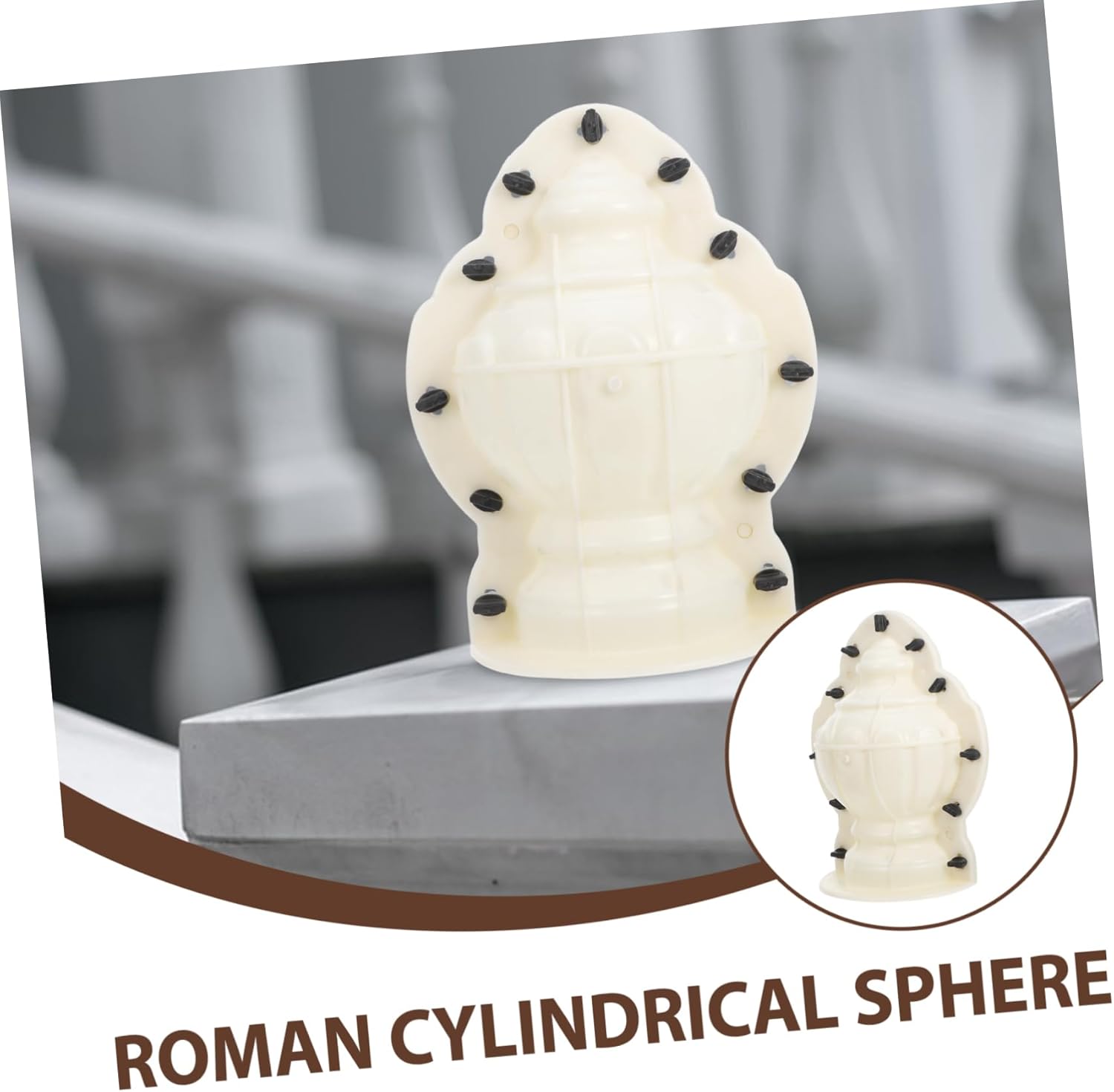 HEMOTON Roman Column Ball Mold for DIY Garden Decoration Concrete Molds for Edging Pathway Sturdy Plastic Mould for Home Landscaping