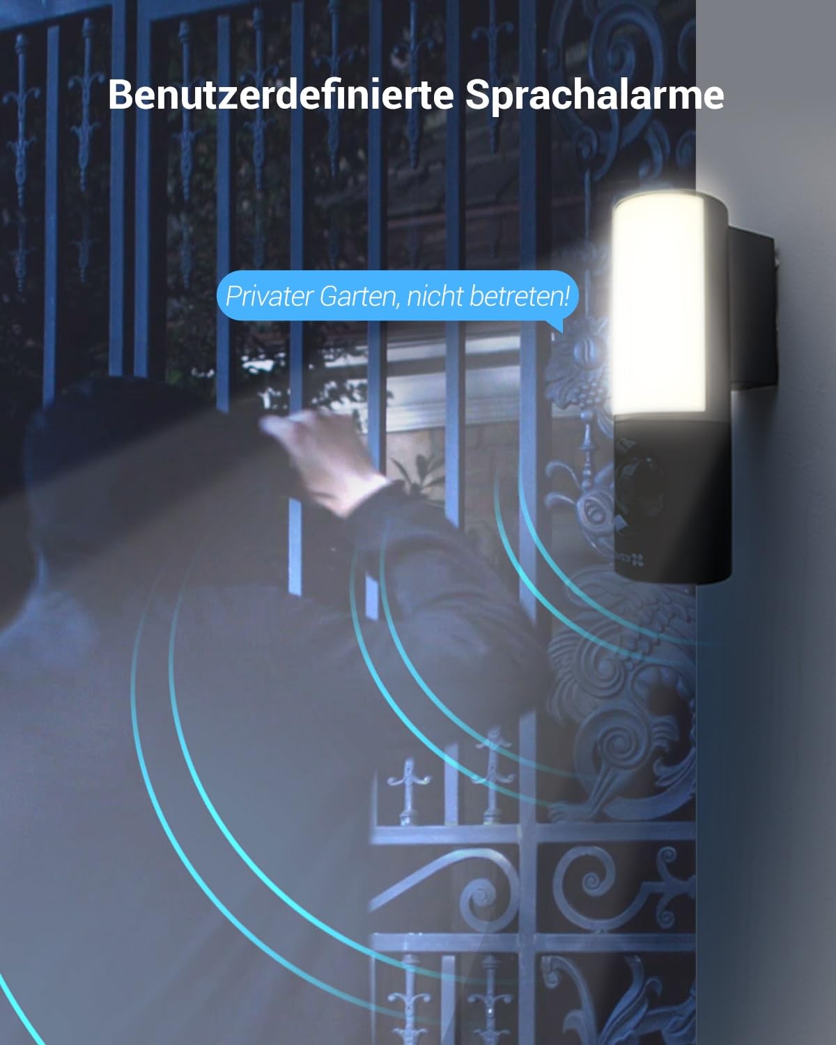 EZVIZ 4MP Floodlight, WLAN Überwachungskamera für den Außenbereich, Flutlicht mit Integrierter Beleuchtung, KI Bewegungserkennung, Farbnachtsicht, 32GB eMMC, einstellbare Helligkeit, APP-Alarm, LC3