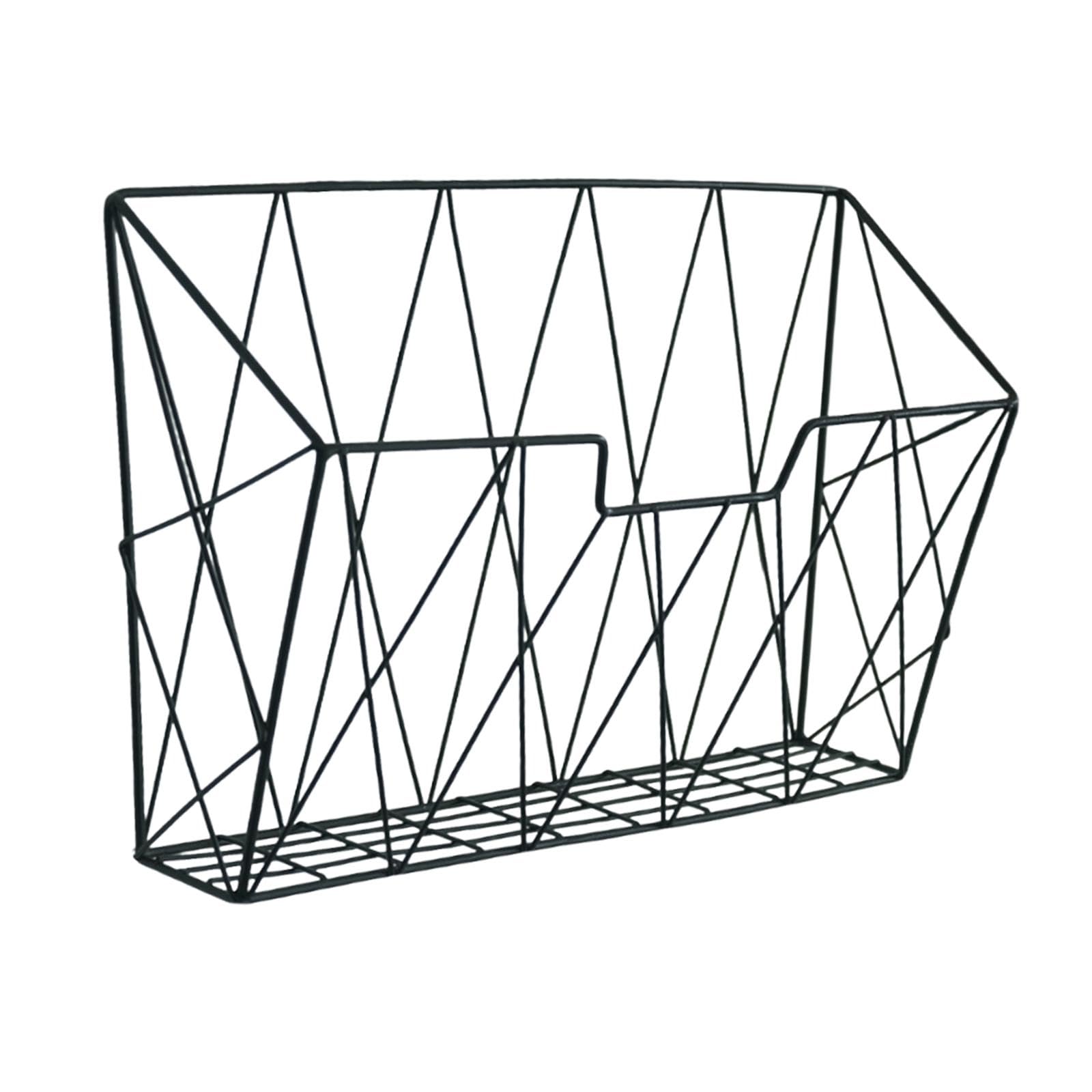 Wall Mounted File Holder Versatile Magazine Rack for Folders Files Documents Black|Household Supplies & Cleaning|Home Organization|Magazine Racks-picture-12